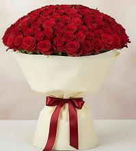Букет 101 Красная роза Милано в Кондопоге