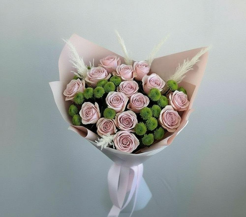 Букет цветов из: Розы и Хризантемы в Кондопоге