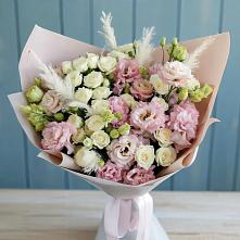 Букет цветов из:  Альстромерии и Розы в Кондопоге